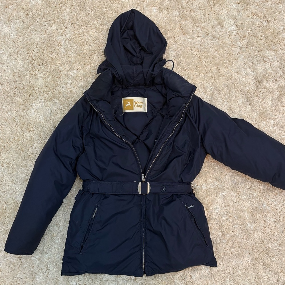 Vintage 1970s White Stag Blue Puffer Down Insulated Jacket Size M